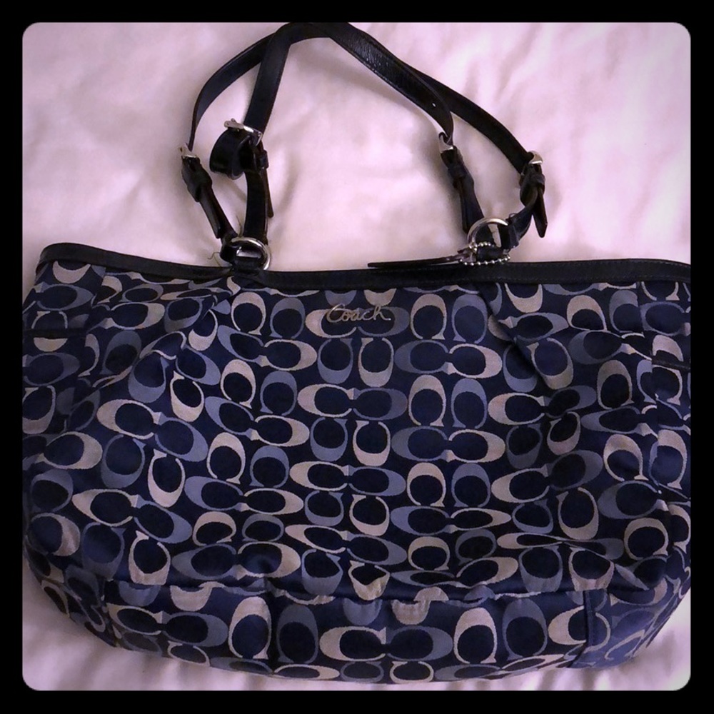 Blue Coach Signature Handbag